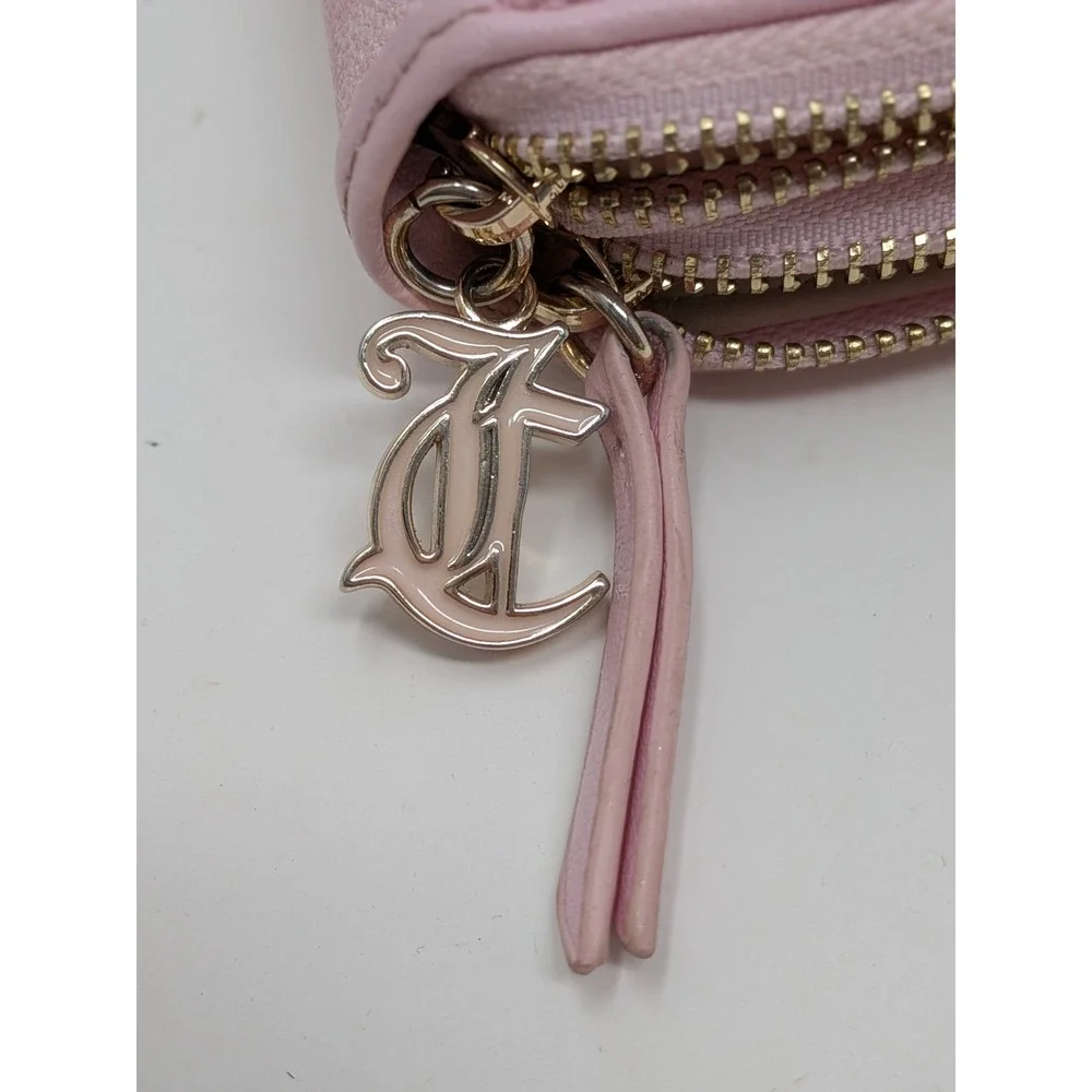 Juicy Couture State Of My Heart Medium Double Zip Around Wallet Light Pink